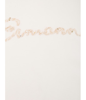 Футболка ERMANNO FIRENZE D45EL036EE9 с вышитым логотипом белая Футболка ERMANNO FIRENZE D45EL036EE9 с вышитым логотипом белая