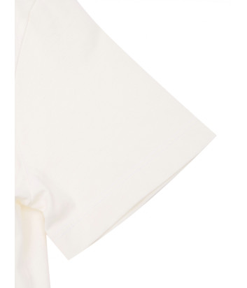 Футболка ERMANNO FIRENZE D45EL036EE9 с вышитым логотипом белая Футболка ERMANNO FIRENZE D45EL036EE9 с вышитым логотипом белая