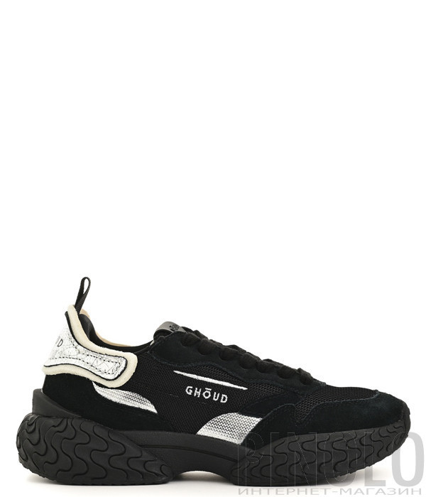 Текстильные кроссовки GHOUD TYLW MM01 на массивной подошве черные