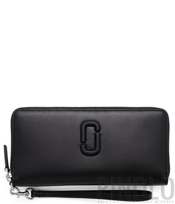 Кожаное портмоне MARC JACOBS The Covered J Marc 2P4SMP013S02001 на молнии черное
