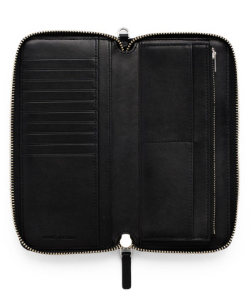 Кожаное портмоне MARC JACOBS The Covered J Marc 2P4SMP013S02001 на молнии черное