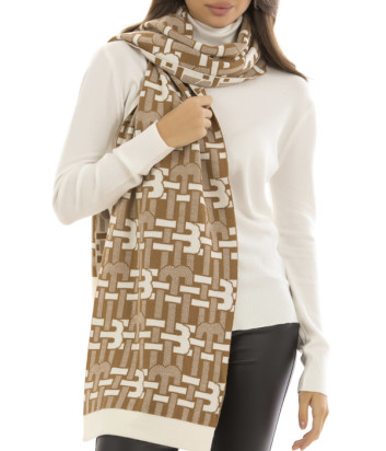 Женский шарф BALDININI R5B002 с коричневым принтом