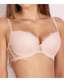 Кружевной бюстгальтер ORHIDEJA 558-147 с формованными чашками пудровый