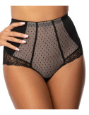 Трусики-слипы ORHIDEJA 662-187 высокой посадки черно-бежевые