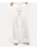 Джинсы высокой посадки TWINSET 251TP2600 расклешенные белые