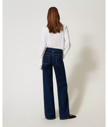 Джинсы прямого кроя TWINSET 251TP2621 темно-синие