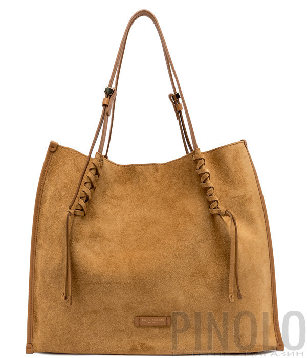 Замшевая сумка GIANNI CHIARINI DORY 11307 рыже-коричневая