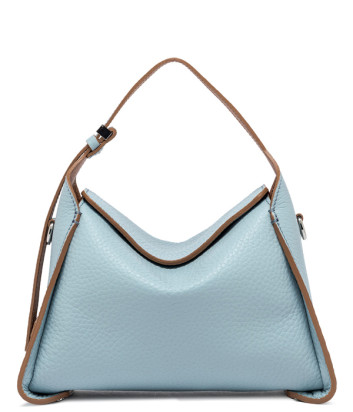 Сумка в зернистой коже GIANNI CHIARINI PENELOPE 11351 голубая
