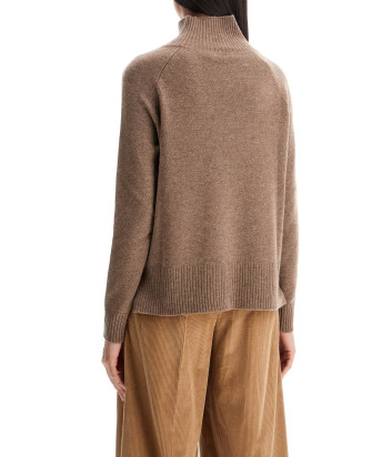 Свитер с высоким воротником WEEKEND Max Mara 5366174206004 из тонкого кашемира коричневый