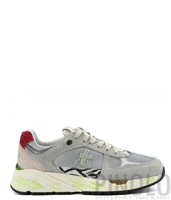 Женские кроссовки PREMIATA Mase 7121 серые с принтом Женские кроссовки PREMIATA Mase 7121 серые с принтом