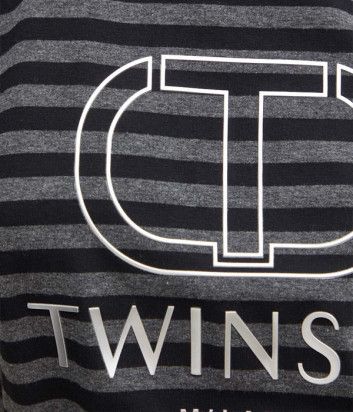 Футболка TWINSET 242TP2330 принт полоска с логотипом