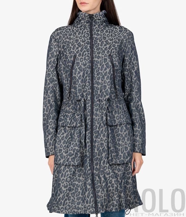 Парка из легкого жаккарда SPORTALM 100142 с леопардовым принтом