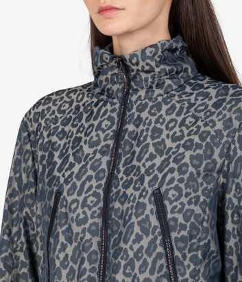 Парка из легкого жаккарда SPORTALM 100142 с леопардовым принтом