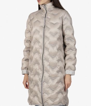 Легкий пуховик SPORTALM 100148 с воротником-стойкой бежевый