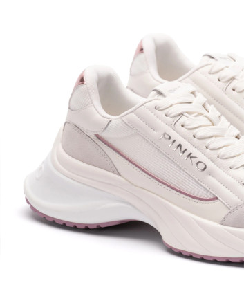 Кожаные кроссовки PINKO Ariel SS0031P075 с логотипом белые