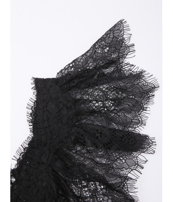 Топ с кружевной отделкой ERMANNO FIRENZE D46EL042EG9 черный