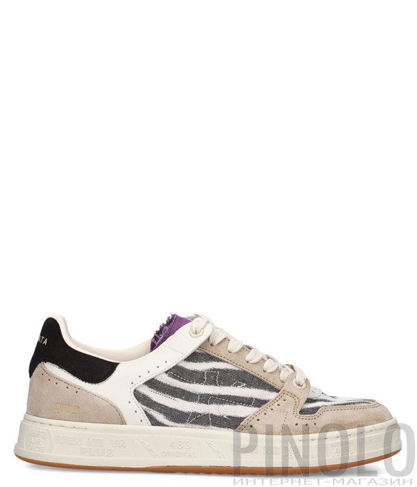 Женские кроссовки PREMIATA Quinnd 7417 с анималистическим принтом Женские кроссовки PREMIATA Quinnd 7417 с анималистическим принтом