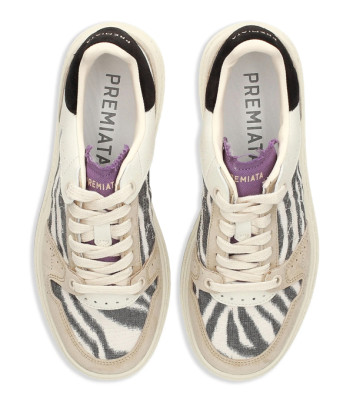 Женские кроссовки PREMIATA Quinnd 7417 с анималистическим принтом Женские кроссовки PREMIATA Quinnd 7417 с анималистическим принтом