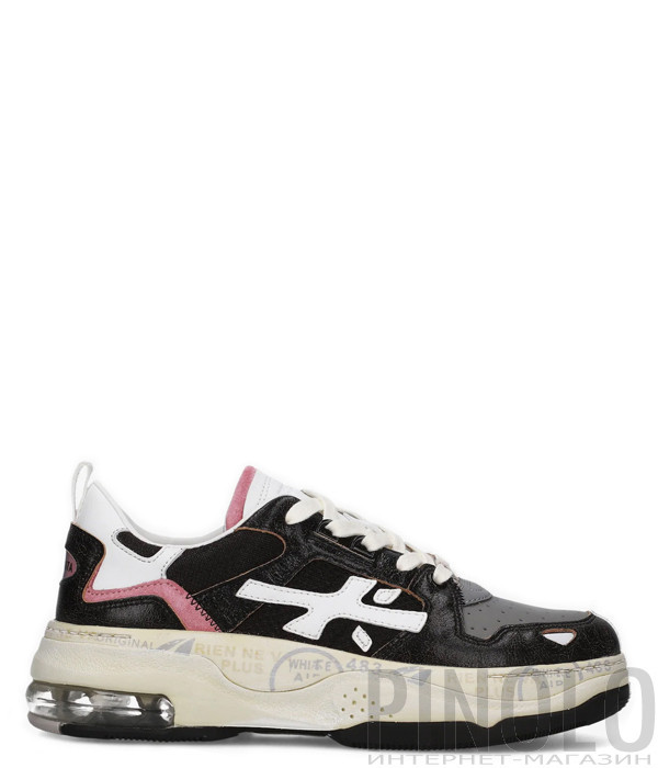 Женские кроссовки PREMIATA DRAKED 416 на платформе черные