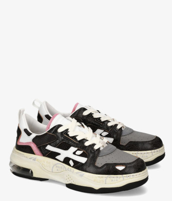 Женские кроссовки PREMIATA DRAKED 416 на платформе черные