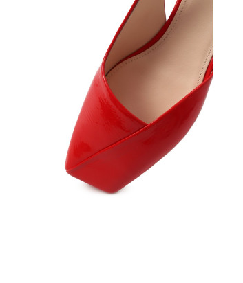 Лаковые туфли ATTILIO GIUSTI LEOMBRUNI (AGL) 550002 с квадратным носком красные