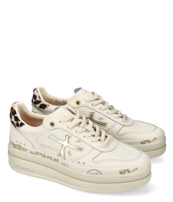 Кроссовки на платформе PREMIATA MICOL 7441 кремовые