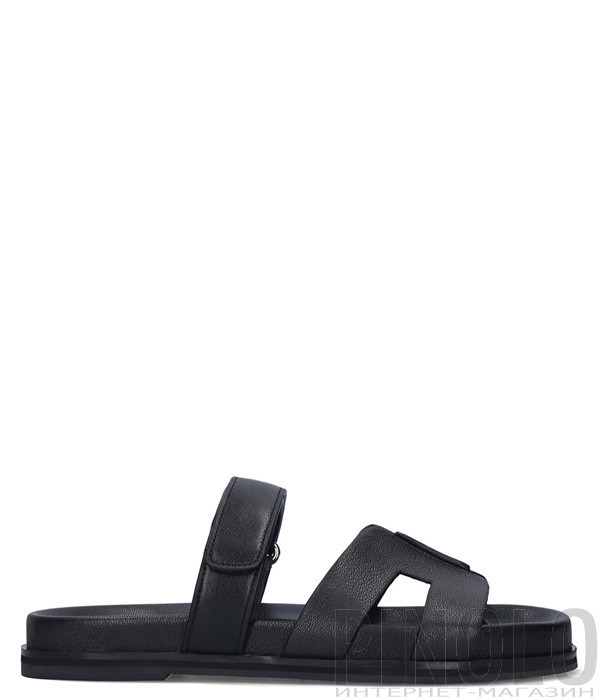 Кожаные сандалии BIBI LOU 525Z40VK на плоской подошве черные