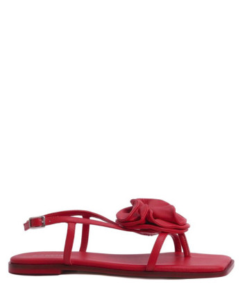 Кожаные сандалии VIC MATIE 1G3760D с цветком красные