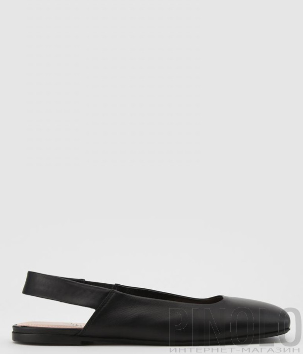 Кожаные туфли ATTILIO GIUSTI LEOMBRUNI (AGL) 840010 с открытой пяткой черные