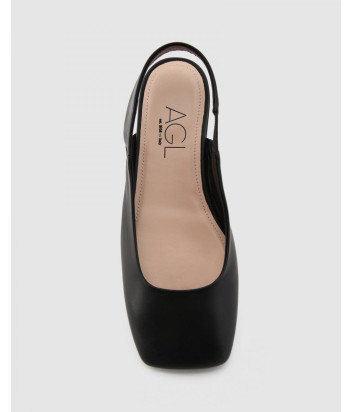 Кожаные туфли ATTILIO GIUSTI LEOMBRUNI (AGL) 840010 с открытой пяткой черные