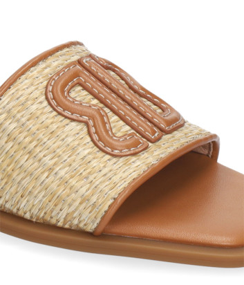 Шлепанцы BIBI LOU 891Z69HG с квадратным носком и плоским каблуком рыжие