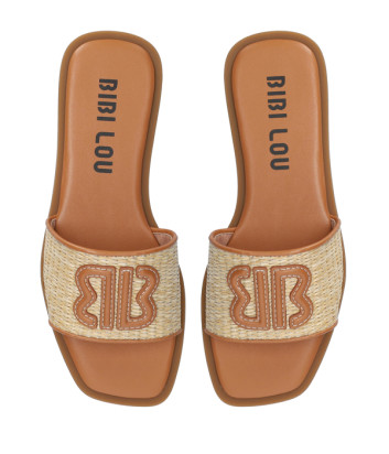 Шлепанцы BIBI LOU 891Z69HG с квадратным носком и плоским каблуком рыжие