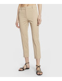 Брюки облегающего силуэта WEEKEND Max Mara CECCO с укороченным кроем бежевые
