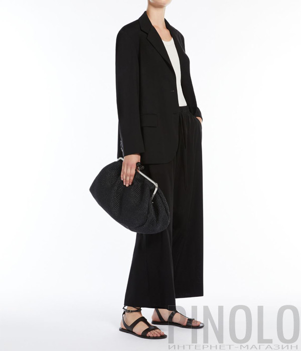 Костюм WEEKEND Max Mara EBANO-VIGILE однобортний піджак та широкі штани чорний Костюм WEEKEND Max Mara EBANO-VIGILE однобортний піджак та широкі штани чорний