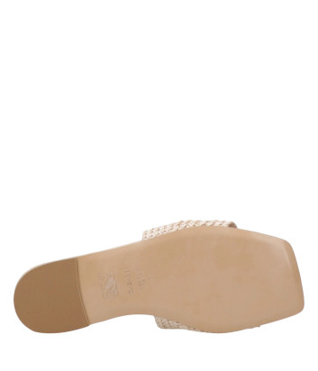 Шлепанцы CASADEI 1M449J0101POSIT3301 с тканым узором пудровые