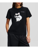 Футболка KARL LAGERFELD A2W17119 з малюнком IKON CHOUPETTE чорна