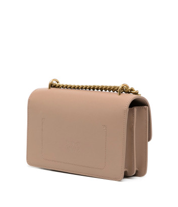 Сумка с золотистой фурнитурой PINKO Love One Mini 100074 в гладкой коже бежевая
