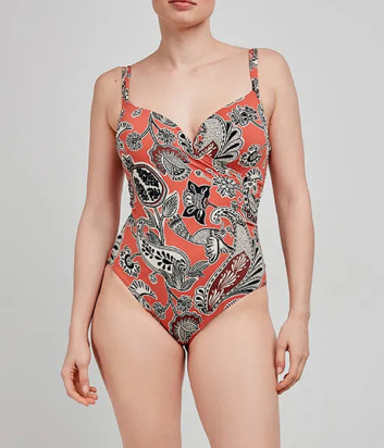 Сплошной купальник GISELA 2/30199 с коррекцией яркий принт