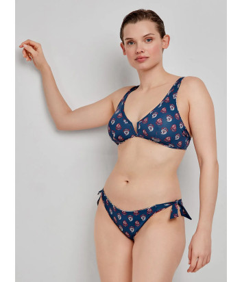 Купальник топ и плавки на завязках GISELA 2/30222 двухсторонний принт