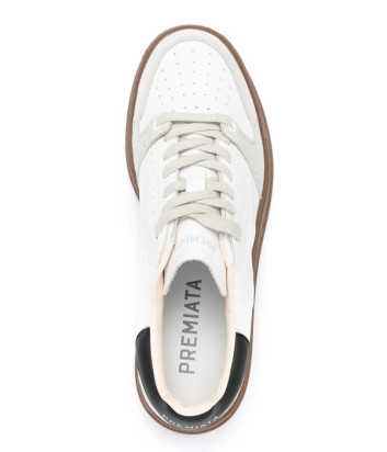 Мужские кроссовки PREMIATA QUINN 7098 с перфорацией белые