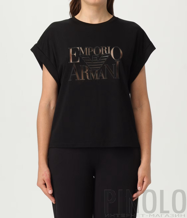 Женская футболка EMPORIO ARMANI EW000616AF12187 черная