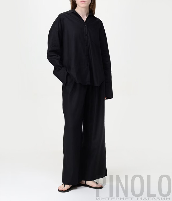 Женский льняной костюм EMPORIO ARMANI EW000815/EW000816 AF12201 черный