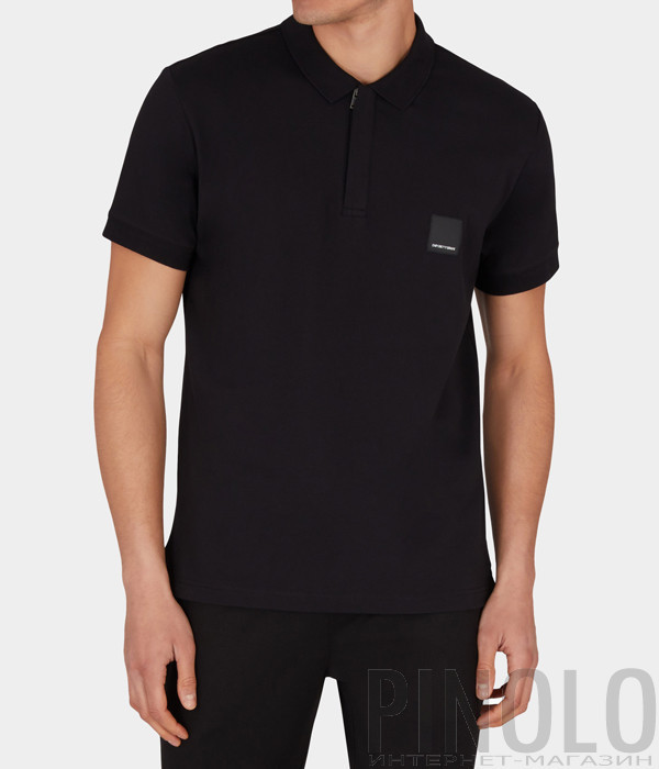 Мужское поло EMPORIO ARMANI EM001379 AF14103 черное