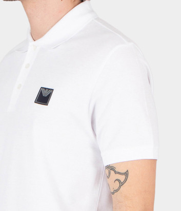 Мужское поло EMPORIO ARMANI EM000571 AF12336 белое