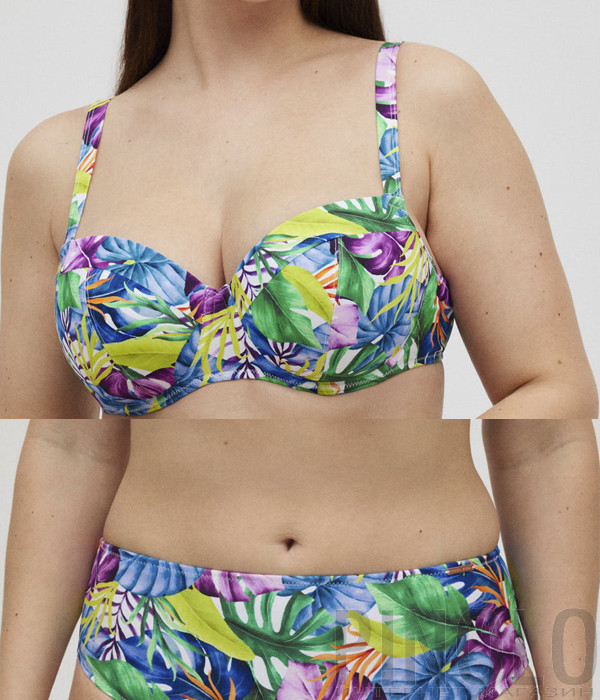 Купальник формованный лиф и плавки с коррекцией YSABEL MORA Salina 83021-83024 принт