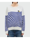 Хлопковый свитер MSGM 3841MDM194 с волнистым узором