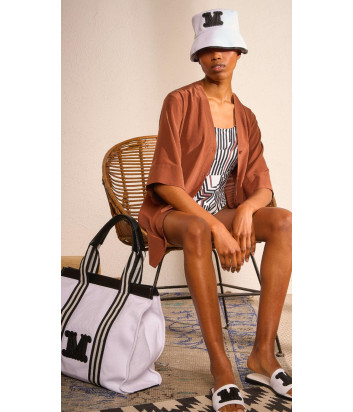 Большая пляжная сумка MAX MARA Beachwear Palau белая