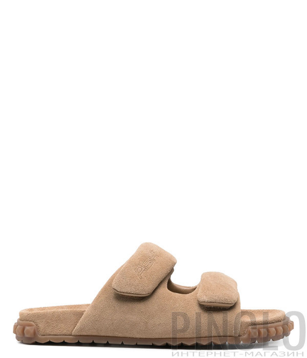 Замшевые шлепанцы ASH Twist 150038-002 карамельные