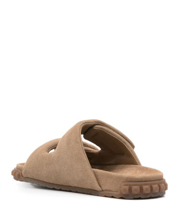 Замшевые шлепанцы ASH Twist 150038-002 карамельные