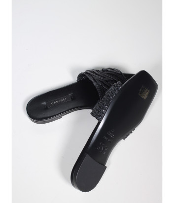 Шлепанцы CASADEI 1M449J0101 с эффектом плетения черные